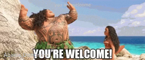 you are welcome